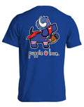 RED AND BLUE MASCOT PUP PUPPIE LOVE