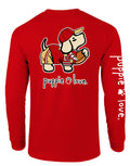 RED AND GOLD MASCOT PUP, ADULT LS PUPPIE LOVE