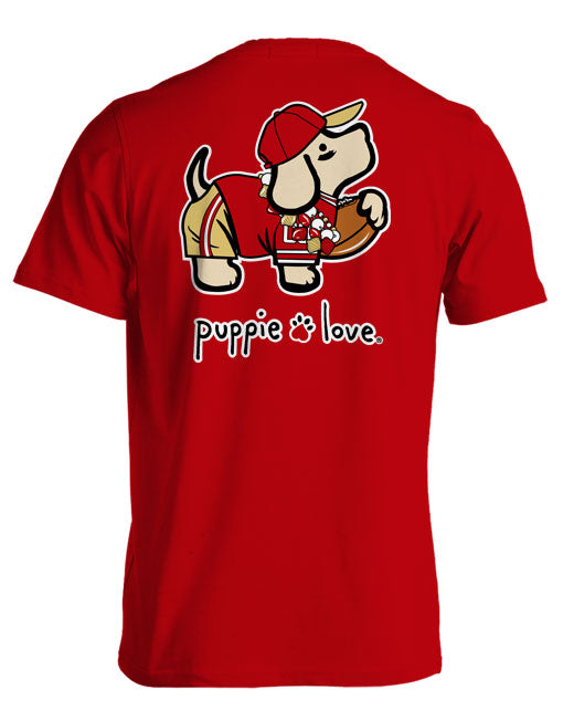 RED AND GOLD MASCOT PUP PUPPIE LOVE