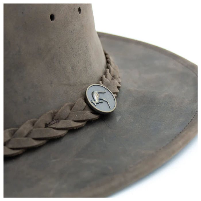 Red-Rock-Hats-1032-Bushie-Stringer-Brown-Leather-Outback-Hat-Detail