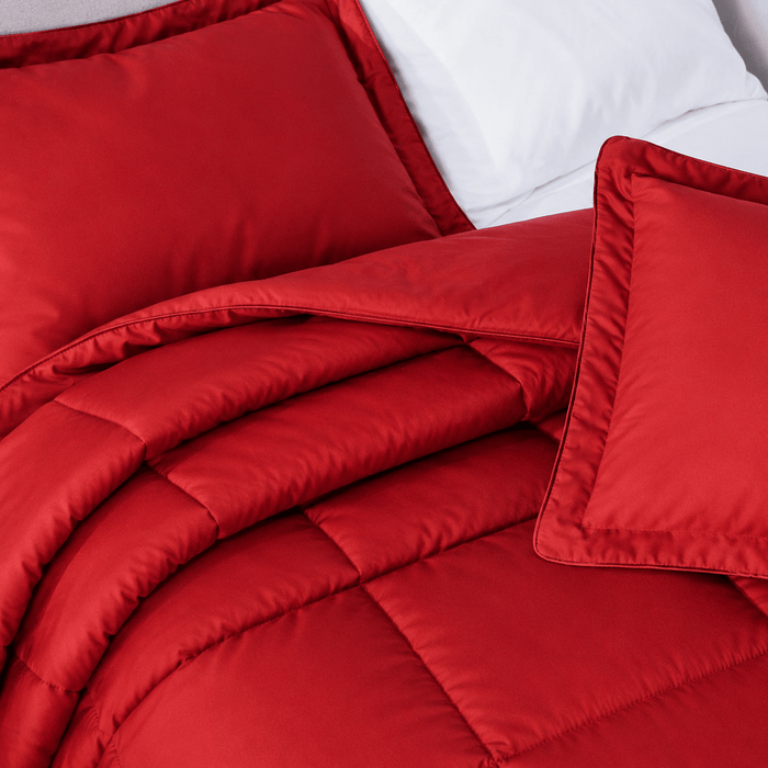 Red Velvet Oversized Comforter Set