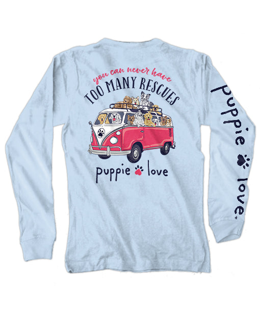 RESCUE BUS, ADULT LS LONG SLEEVE PUPPIE LOVE