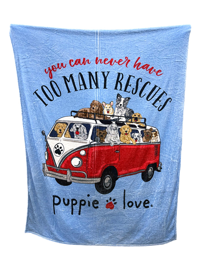 RESCUE BUS BLANKET 2024 PUPPIE LOVE