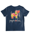 RETRO FLOWER PATTERN PUP, YOUTH SS PUPPIE LOVE