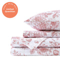 Retro Rose Floral Toile Sheet Set