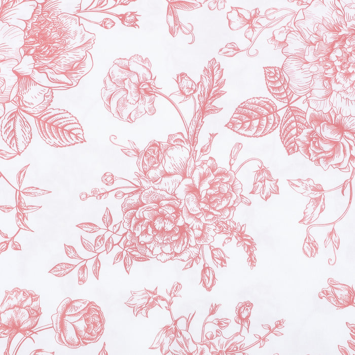 Retro Rose Floral Toile Sheet Set