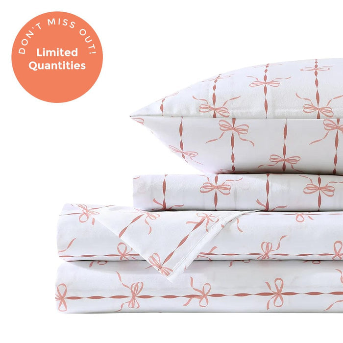 Retro Rose Ribbons and Bows Sheet Set