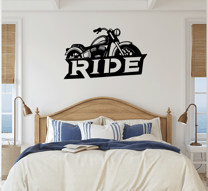 Ride Motorcycle- Metal Wall Art