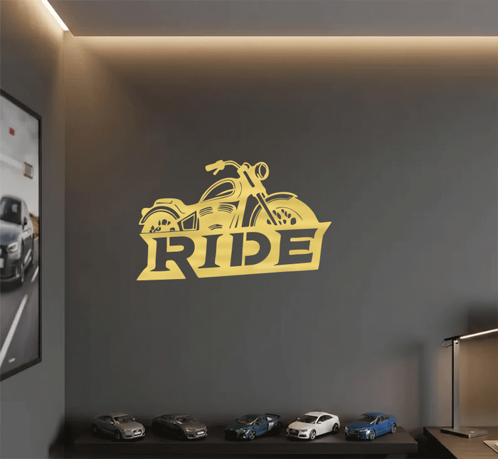 Ride Motorcycle- Metal Wall Art