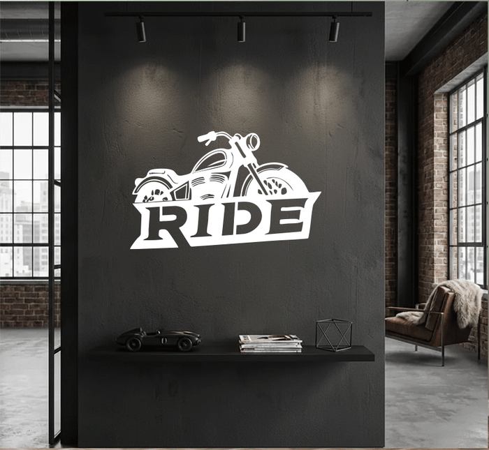Ride Motorcycle- Metal Wall Art