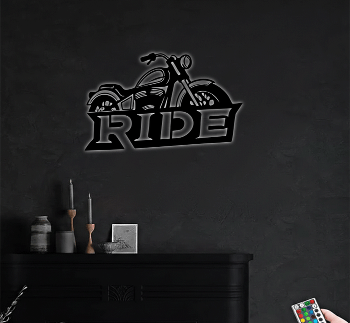 Ride Motorcycle- Metal Wall Art