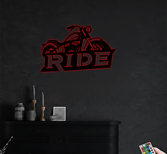 Ride Motorcycle- Metal Wall Art