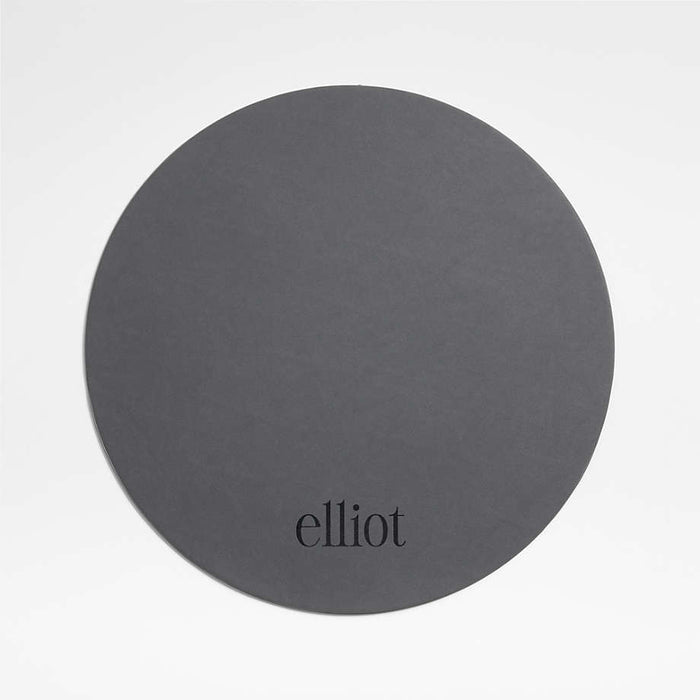 Rizzo Faux Leather Placemat Grey