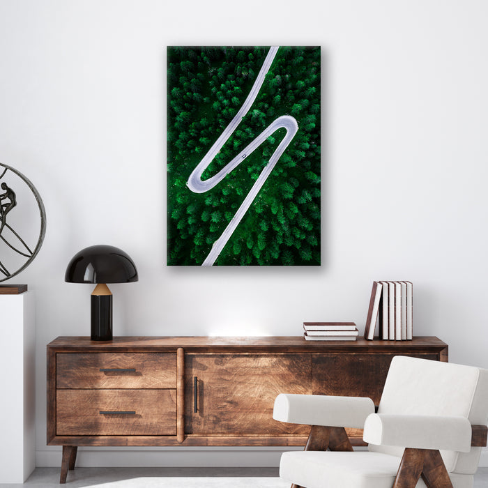 Road Through Forest - Print - MetalPlex