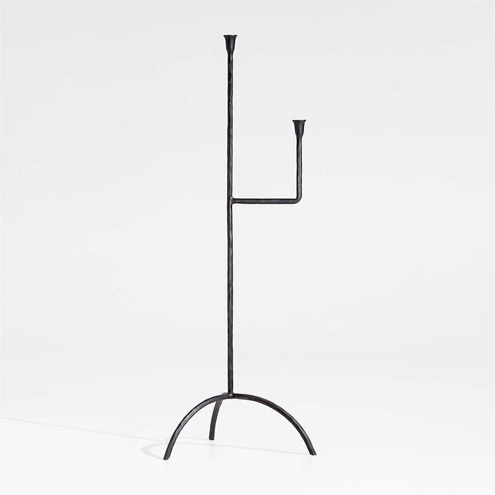 Rodin Black Iron Floor Candelabra by Athena Calderone