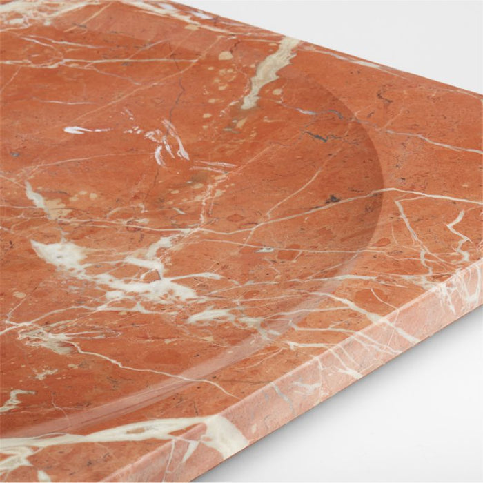Rosa Marble Serve Platter by Athena Calderone