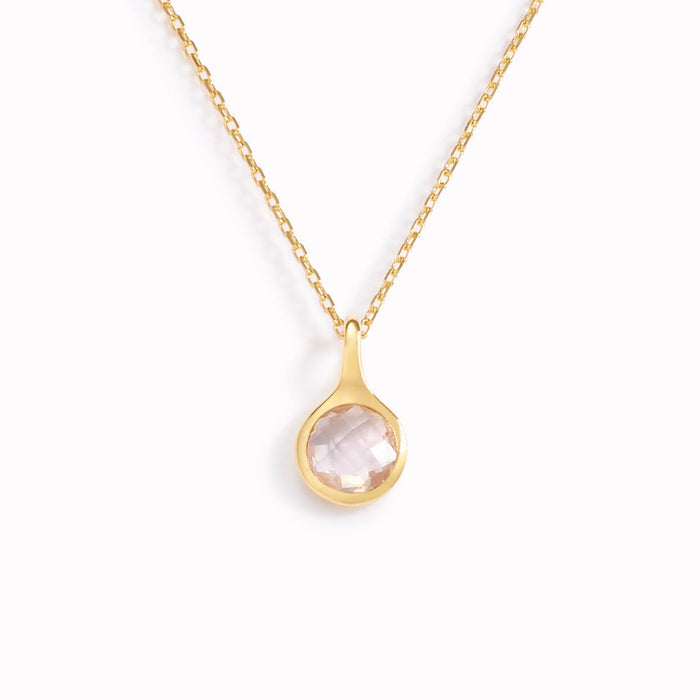 Gold Vermeil, Rose Quartz