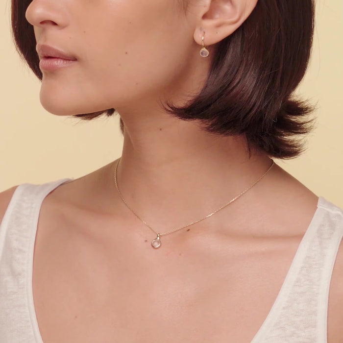 Gold Vermeil, Rose Quartz | SIGRID-NECKLACE-RQ-01.mp4
