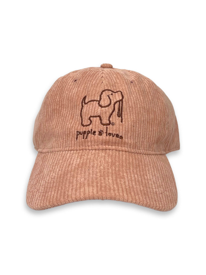 ROSE TAN CORDUROY HAT PUPPIE LOVE