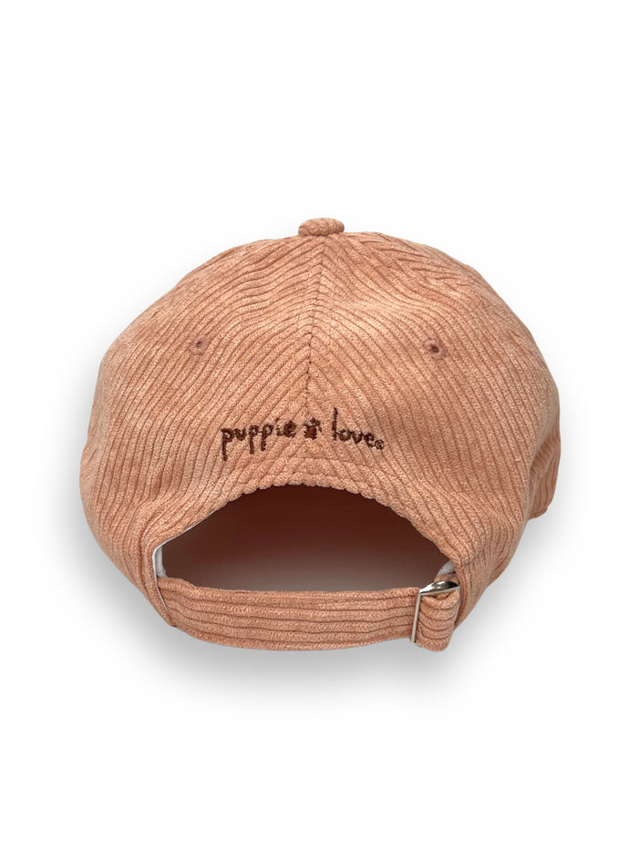 ROSE TAN CORDUROY HAT PUPPIE LOVE