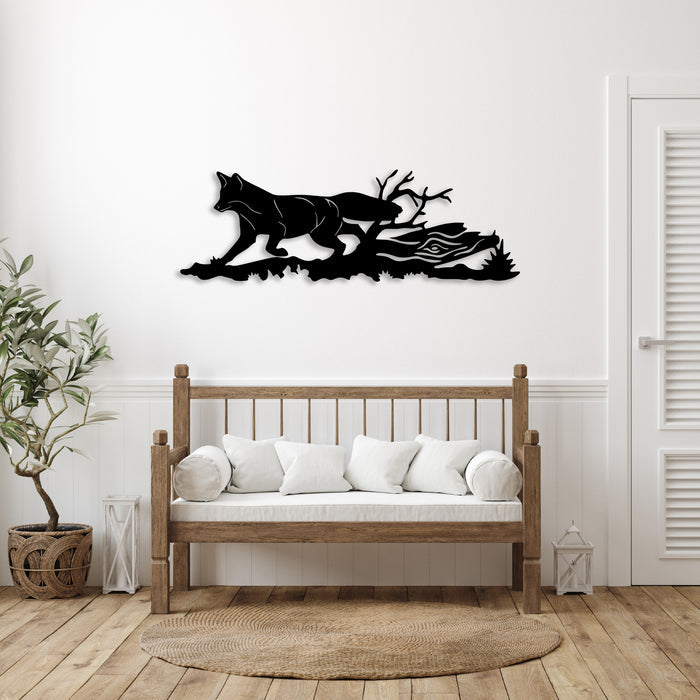 Running Fox - Metal Wall Art - MetalPlex