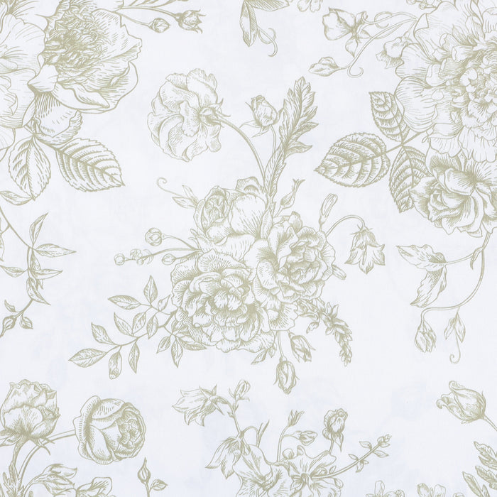 Sage Green Floral Toile Pillowcase Set