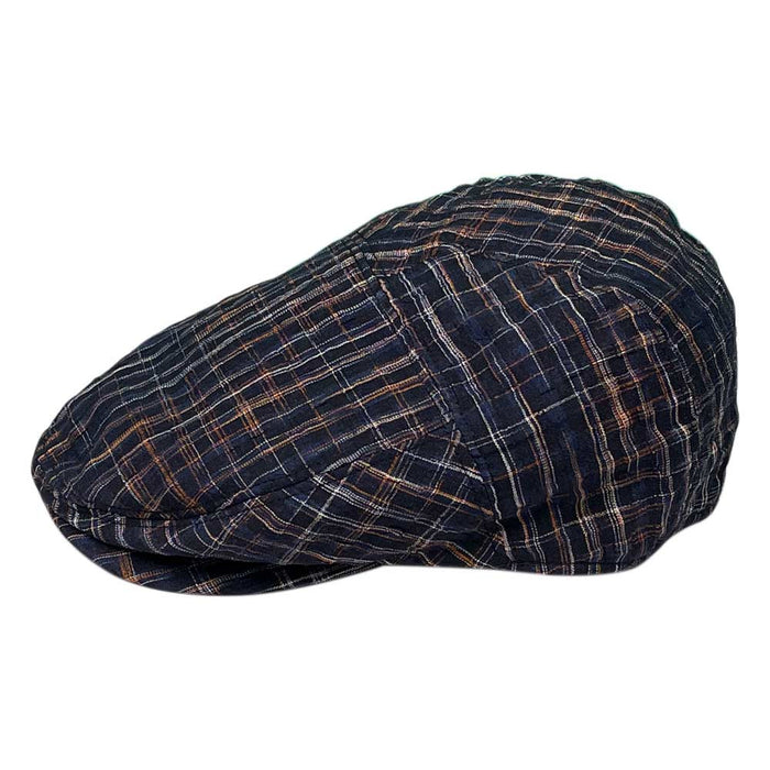 Saint Martin - 5 Panel Navy Flat Cap - Side