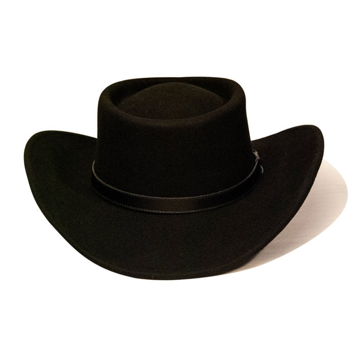 Saint Martin - Black Felt Western Gambler - Front