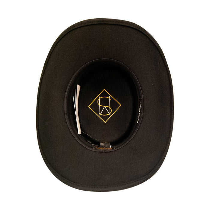 Saint Martin - Black Felt Western Gambler - Inside
