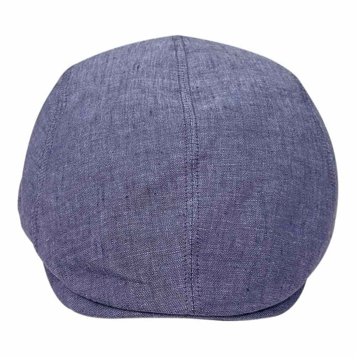 Saint Martin - Blue Linen Flat Cap - Front
