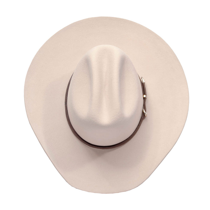Saint Martin - "Cattleman" with Leather Band Cowboy Hat (Top)