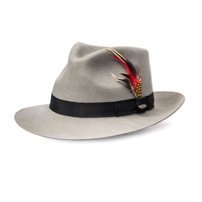 Saint Martin - "Sinatra" Wool Felt Fedora Caribou (Profile)