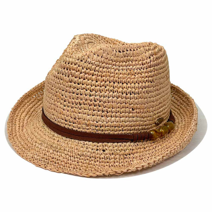 Saint Martin - Crochet Raffia Straw Fedora - Style