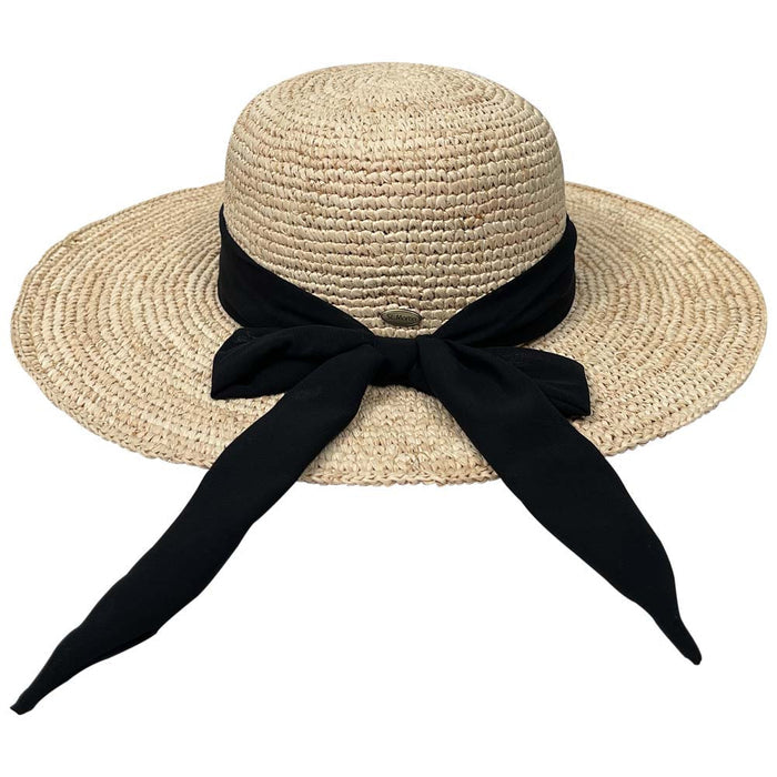 Saint Martin - Crochet Raffia Sun Hat with Bow - Back