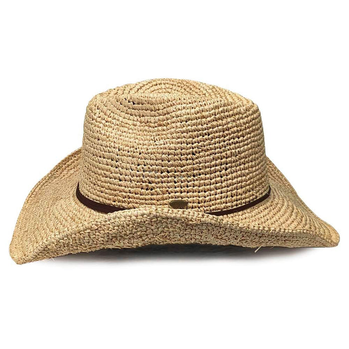 Saint Martin - Crochet Raffia Western Hat Natural - side