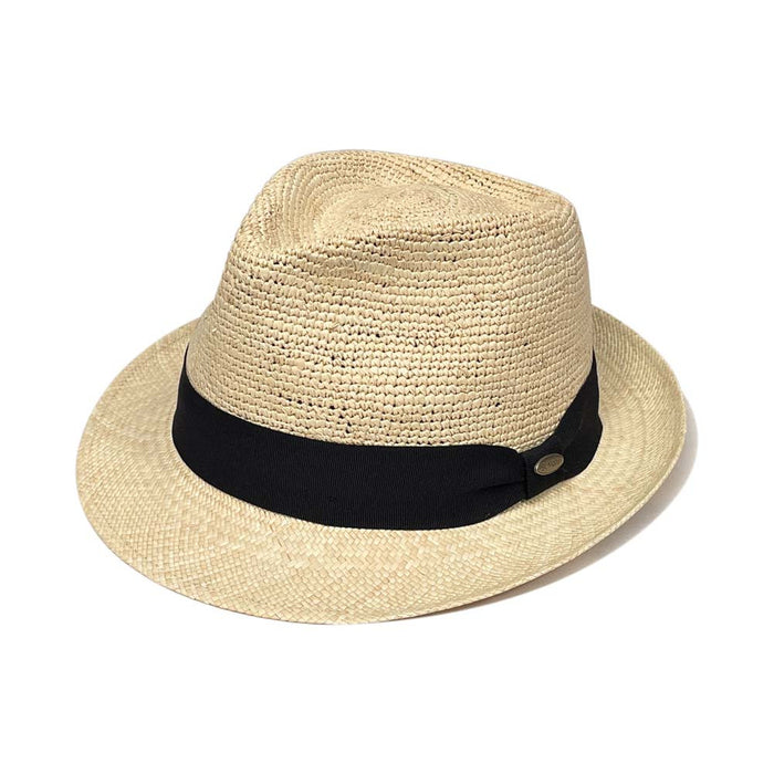 Saint Martin Crocheted Panama Trilby Fedora (Natural)