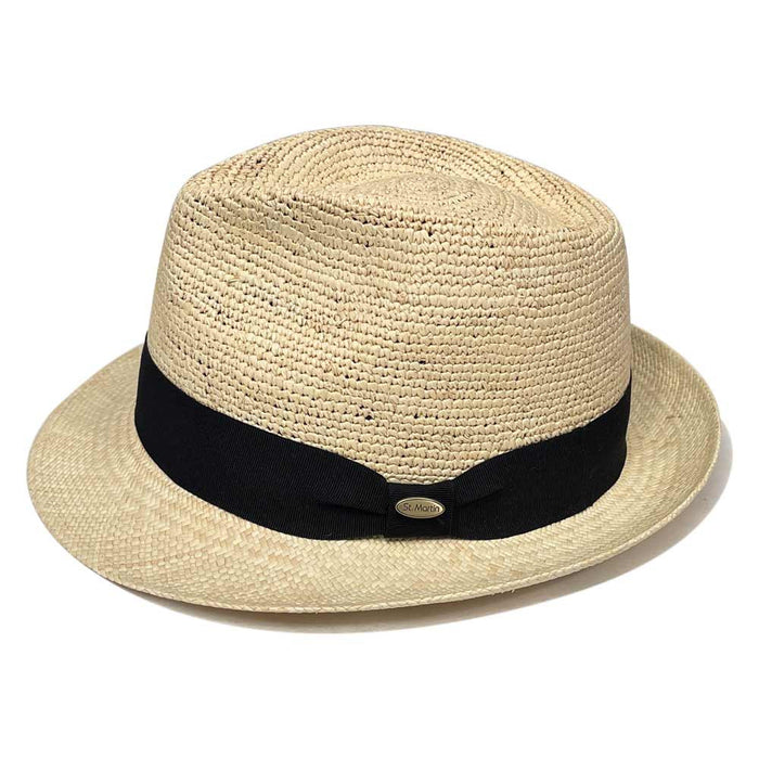 Saint Martin Crocheted Panama Trilby Fedora (Side)