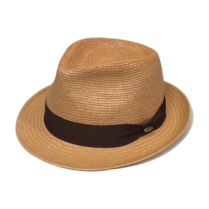 Saint Martin Crocheted Panama Trilby Fedora (Tea)