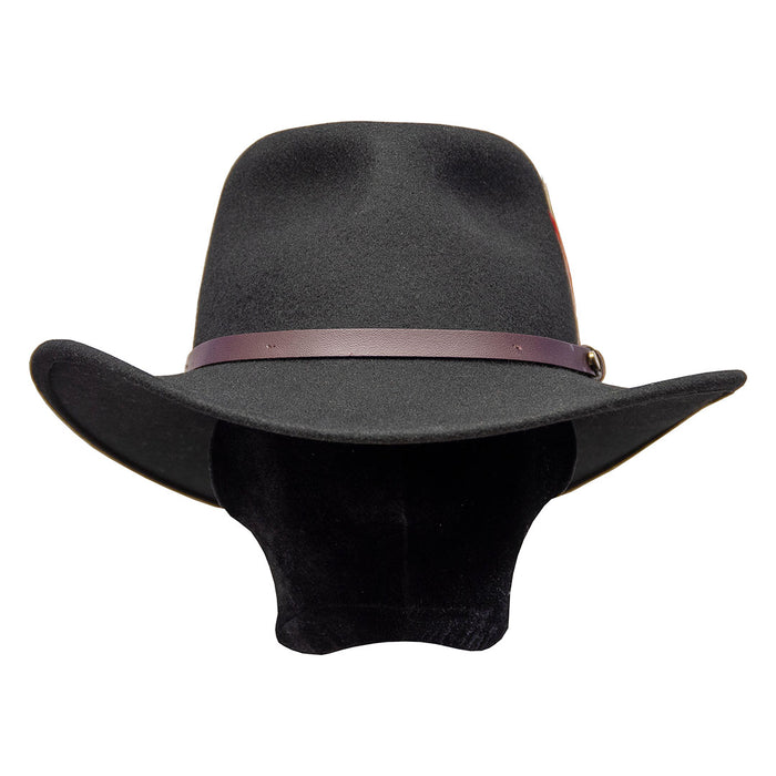 SM-26_Saint-Martin_Crushable_wool_felt_fedora_Black_model_front