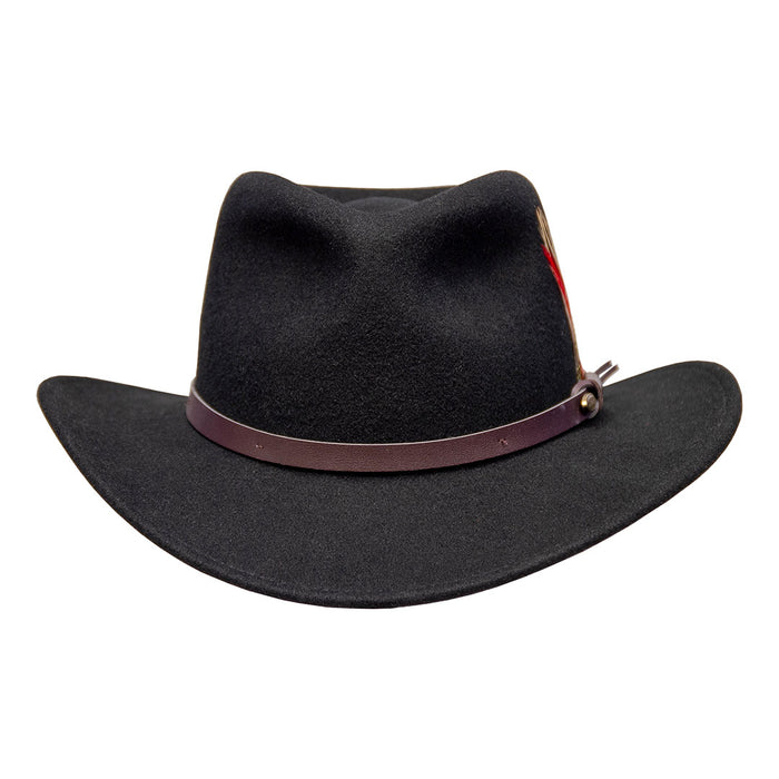 SM-26_Saint-Martin_Crushable_wool_felt_fedora_Black_Profile_front