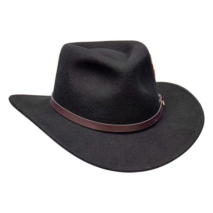 SM-26_Saint-Martin_Crushable_wool_felt_fedora_Black_Profile_side