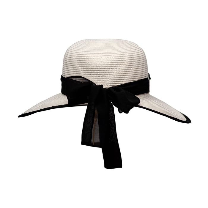 Saint Martin - Cut Brim with Bow White (Back)