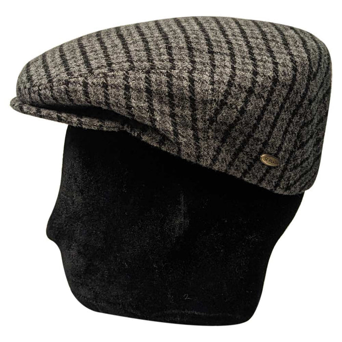 Saint Martin - Farias wool herringbone flat cap - model side