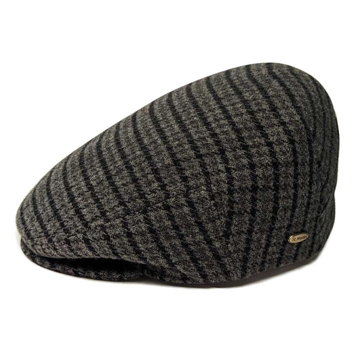 Saint Martin - Farias wool herringbone flat cap - side
