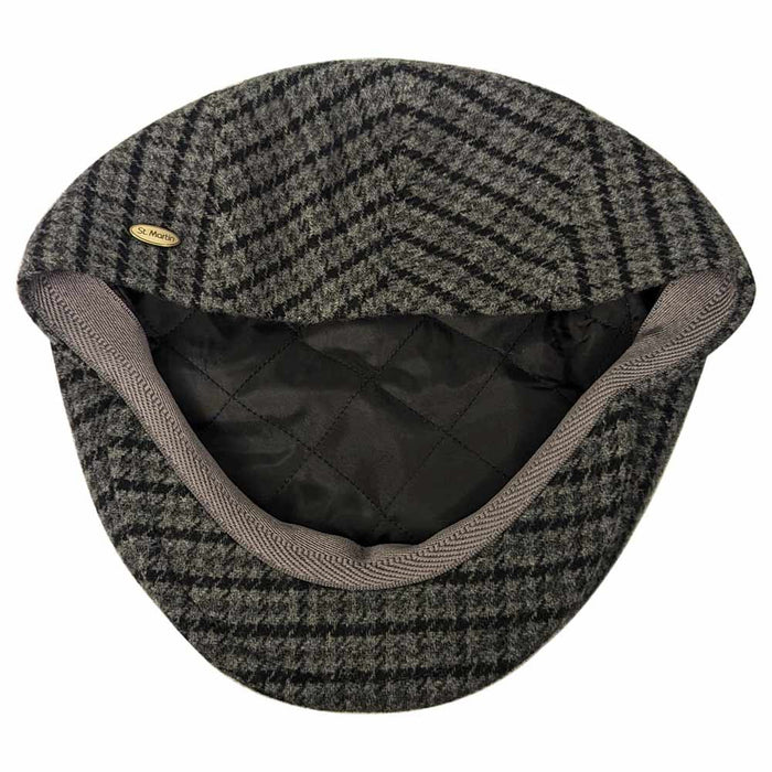 Saint Martin - Farias wool herringbone flat cap - interior