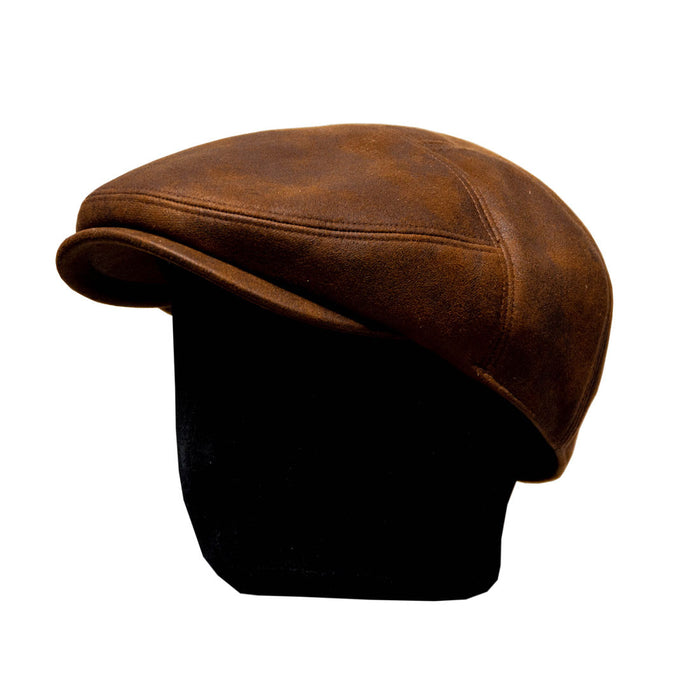 Saint Martin - Faux Leather Ivy Cap Rust (Model Left)