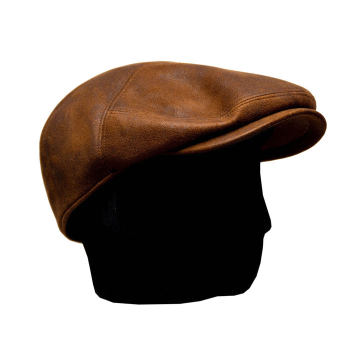 Saint Martin - Faux Leather Ivy Cap Rust (Model Right)