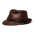 Saint Martin - Faux Leather Trilby Fedora Brown (Profile)