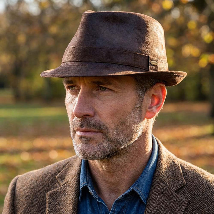 Saint Martin - Faux Leather Trilby Fedora