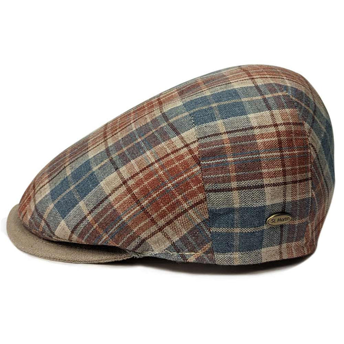 Saint Martin - Monte Rosso Plaid Flat Cap - side